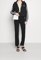 adidas Originals hooded fleece jacket in black, side view
