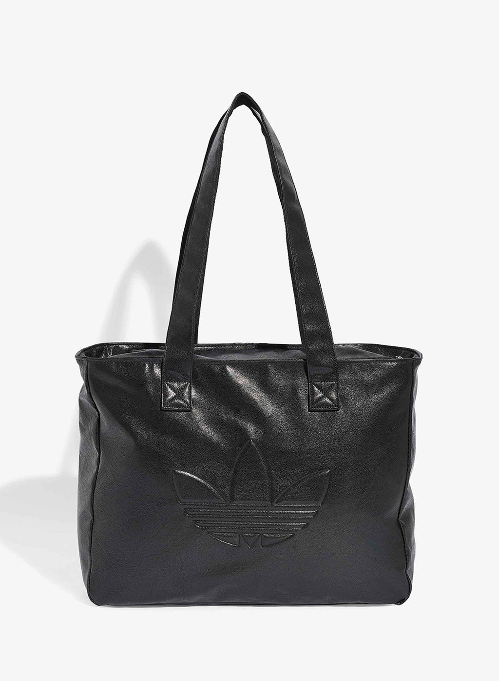 adidas Originals shopper metallic tote in black, front view