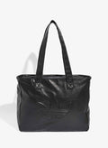 adidas Originals shopper metallic tote in black, front view