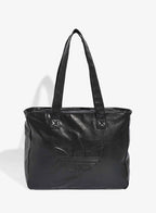 adidas Originals shopper metallic tote in black, front view