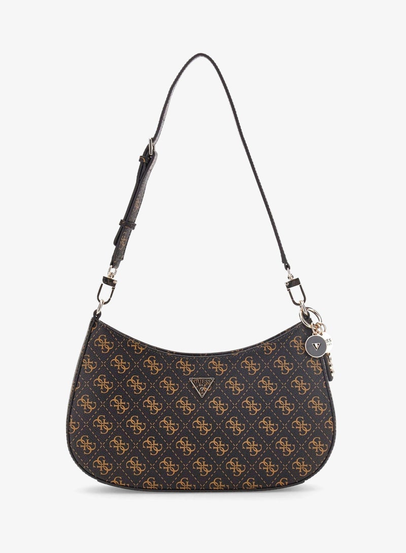 Guess Noelle Logo Zip Through Shoulder Bag
