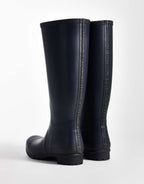 Barbour Abbey tall wellington boot in navy, sole and moulded tread