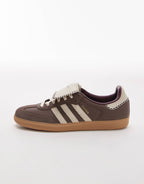 adidas Originals Samba LT trainers with crochet detailing in brown