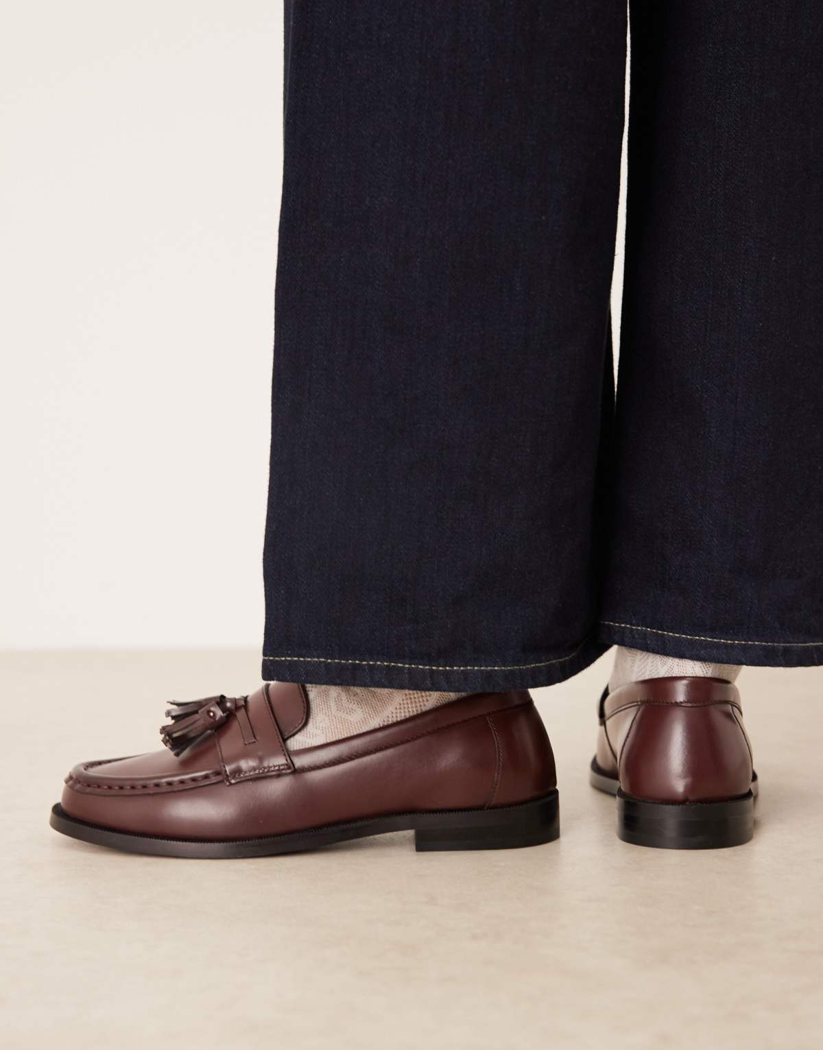 Walk London Rhea tassel loafer in cherry, additional view