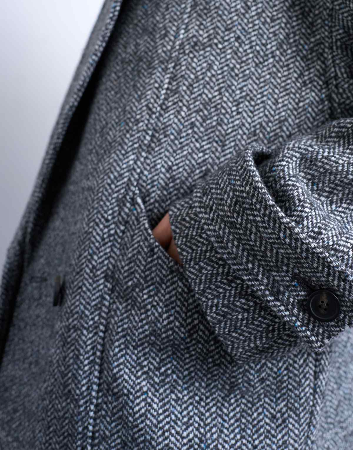 Topshop formal 80s double breast bomber with wool in grey, alternate view