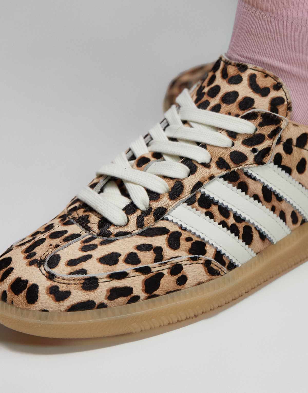 adidas Originals Samba OG trainers in leopard print, view 4
