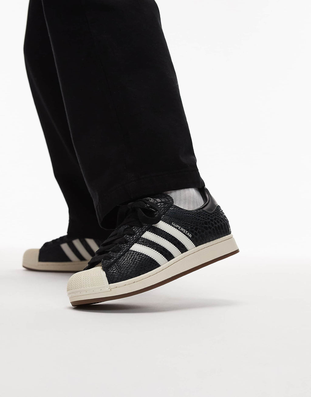 adidas Originals Superstar II trainers in black croc print