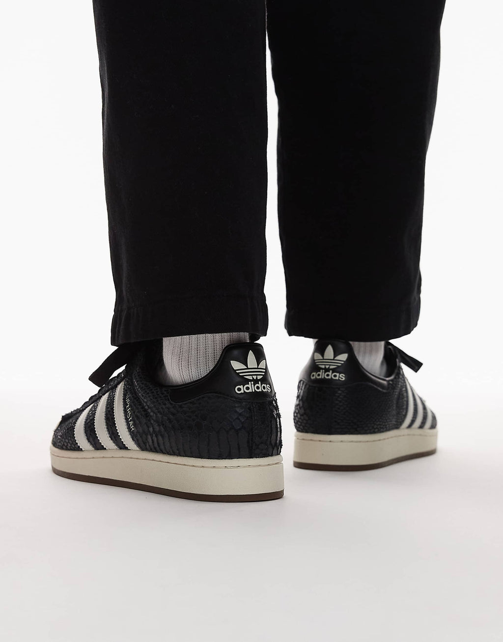 adidas Originals Superstar II trainers in black croc print