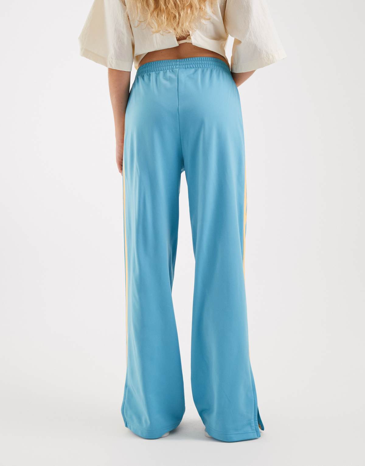 adidas Originals Firebird loose track pants in turquoise and yellow, view 5