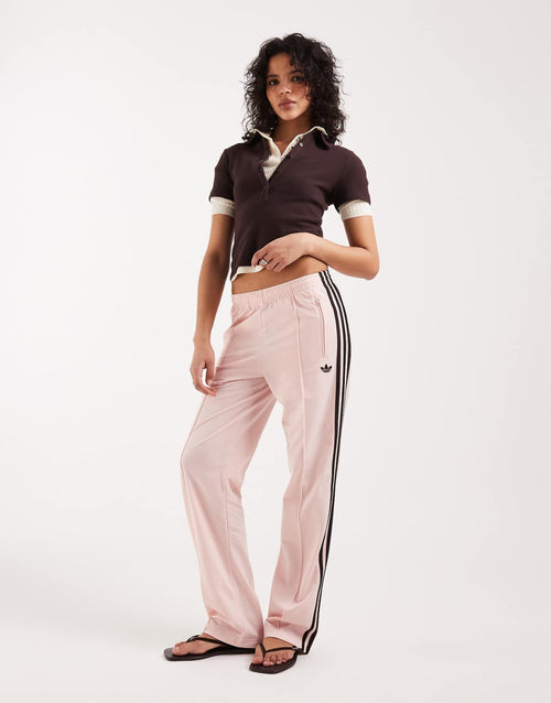 adidas Originals Firebird classic track pants in pink and brown