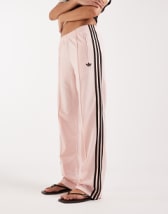 adidas Originals Firebird classic track pants in pink and brown