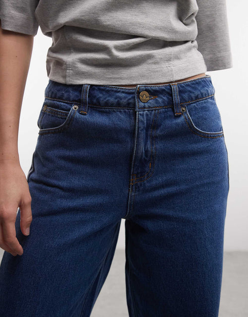 adidas Originals Firebird denim track pants in vintage blue