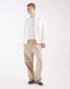 adidas Originals trefoil essentials open hem joggers in khaki, alternate view