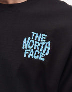 The North Face Drip Logo relaxed backprint t-shirt in black, alternate view