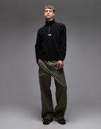 The North Face Glacier Embroidered Logo 1/4 zip in black