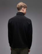 The North Face Glacier Embroidered Logo 1/4 zip in black