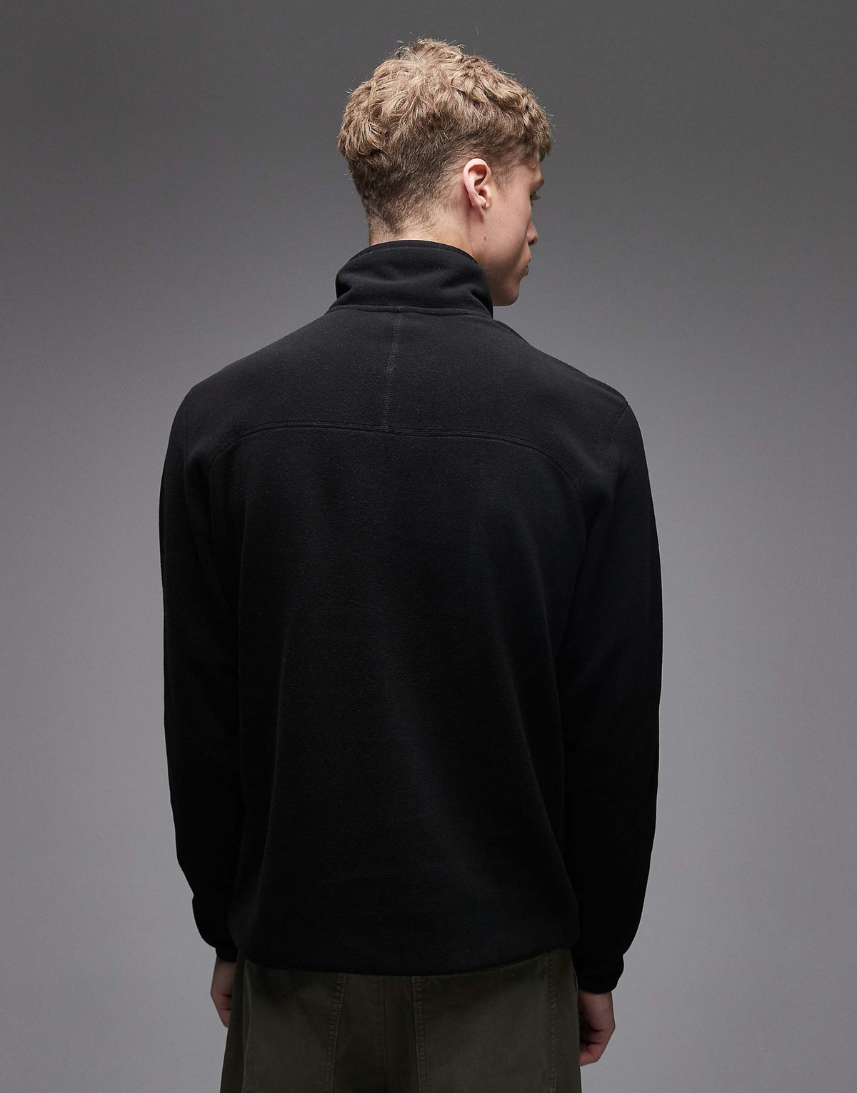 The North Face Glacier Embroidered Logo 1/4 zip in black