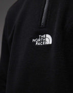 The North Face Glacier Embroidered Logo 1/4 zip in black
