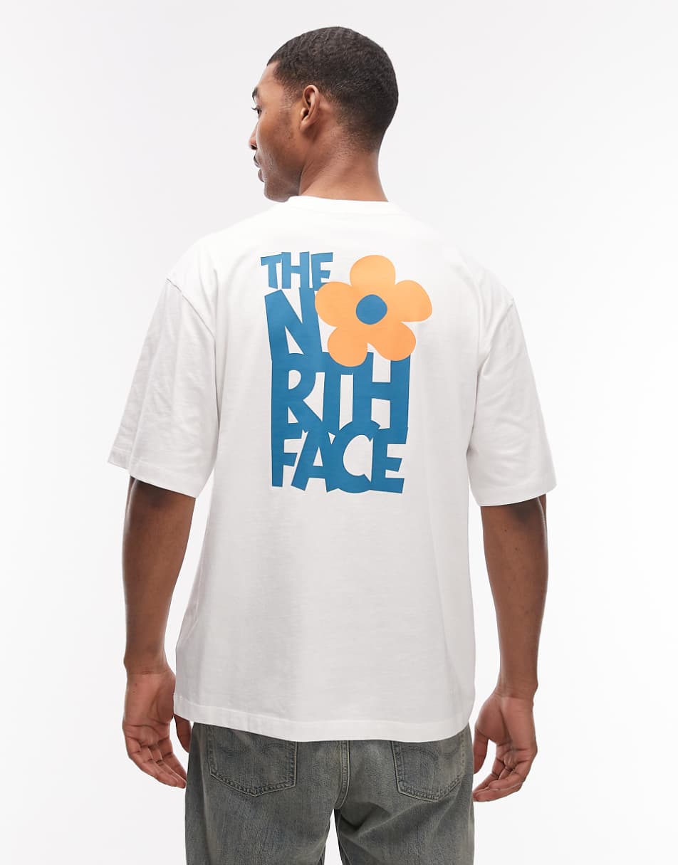 The North Face Flower backprint t-shirt in white.