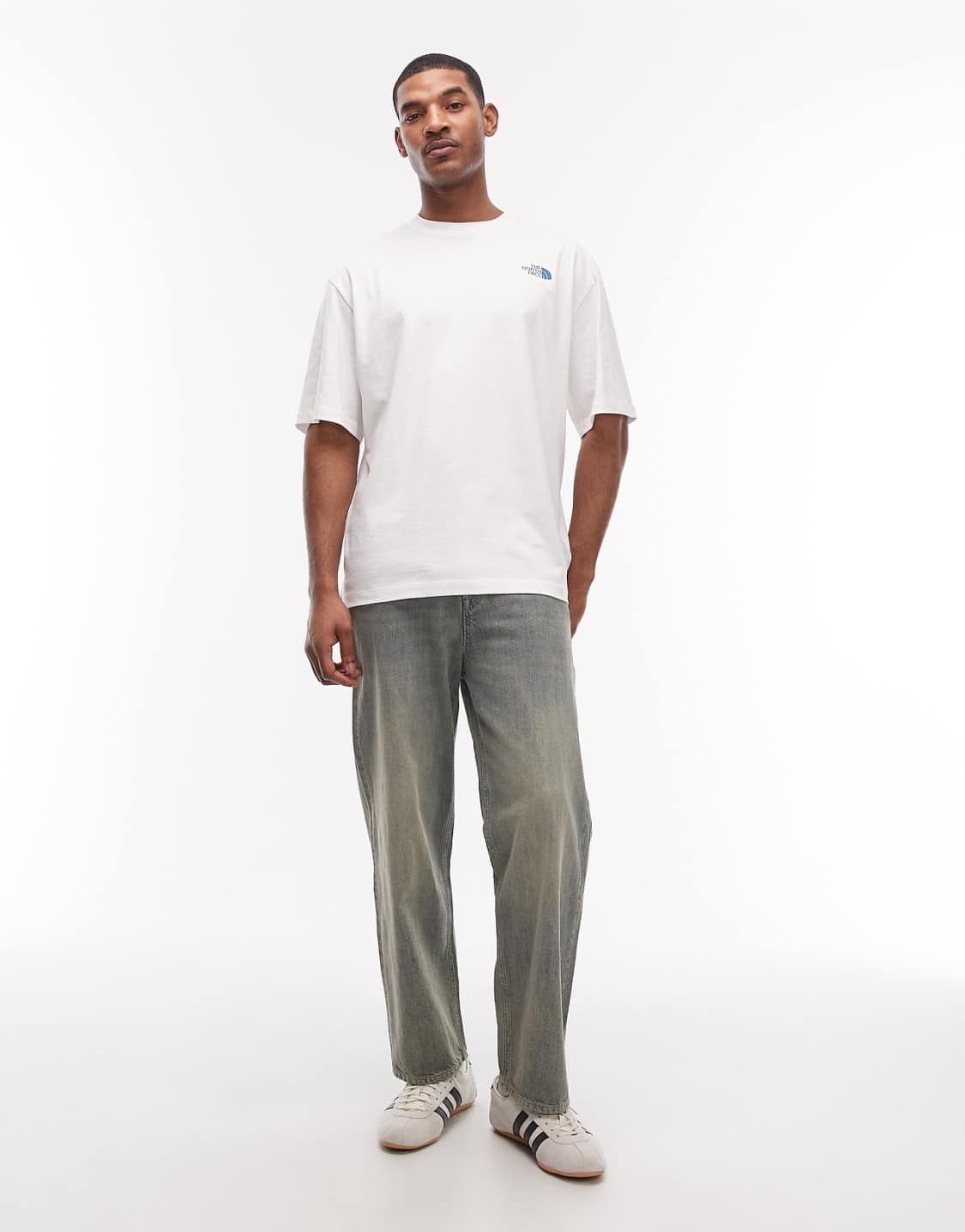 The North Face Flower backprint t-shirt in white.
