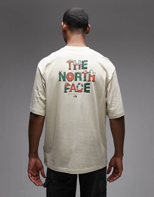 The North Face Food Fun backprint t-shirt in beige.