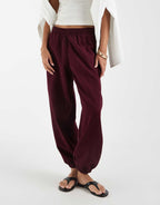 adidas Originals essential joggers in maroon, alternate view