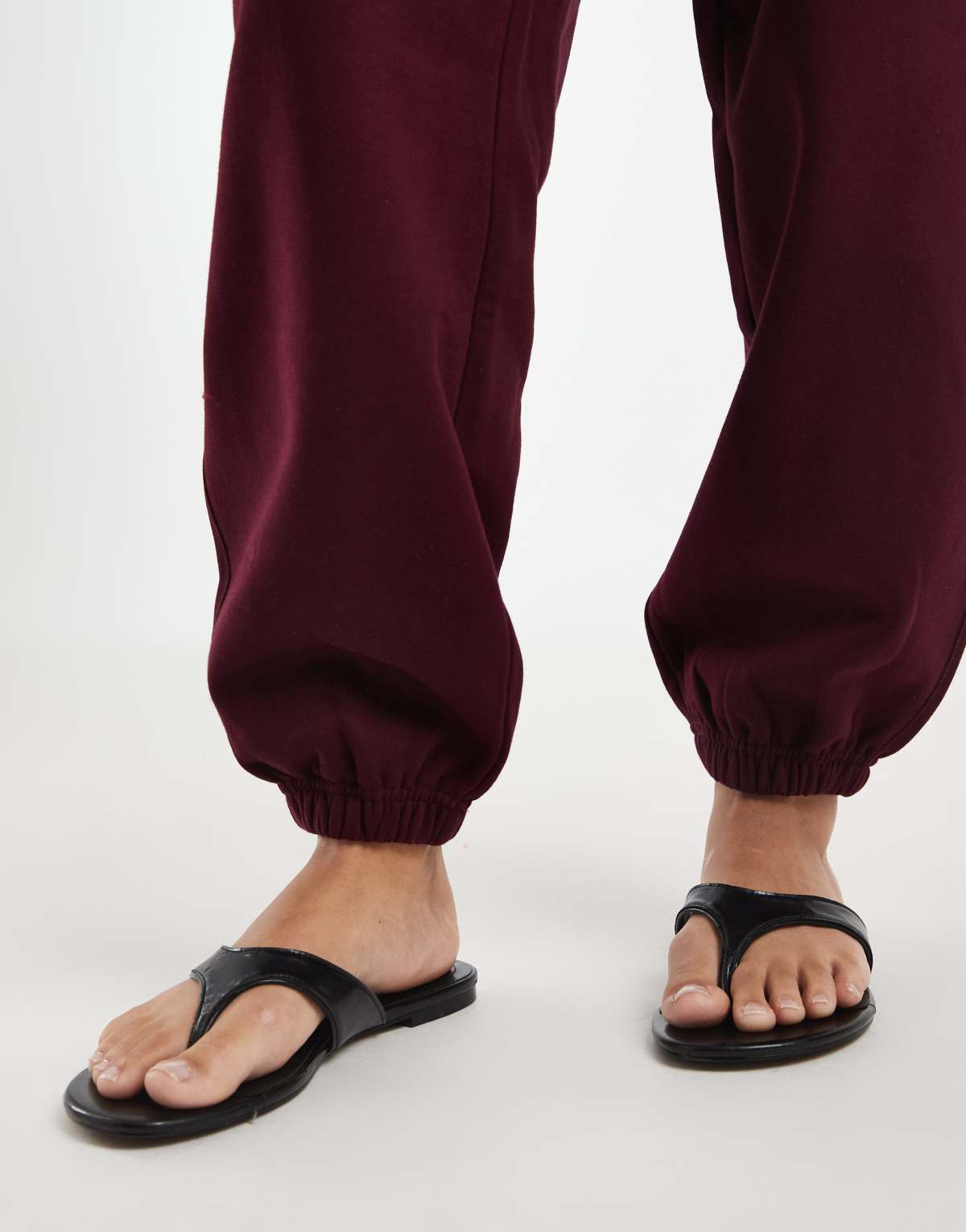 adidas Originals essential joggers in maroon, alternate view