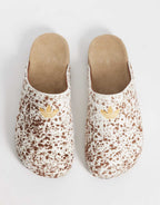 adidas Originals Adimule slides in cow print, side view