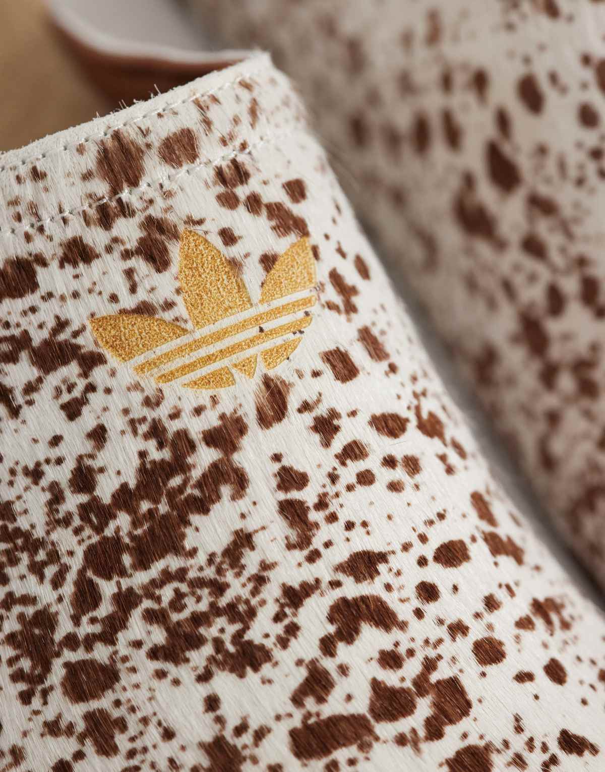 adidas Originals Adimule slides in cow print, back view