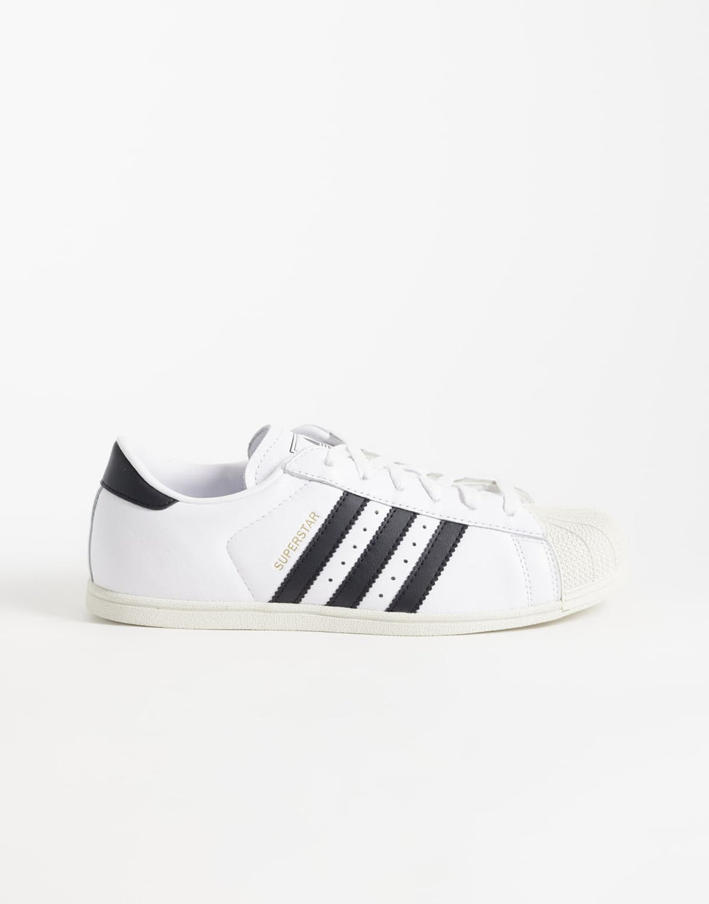 adidas Originals Superstar II lo pro trainers in white and black, front view