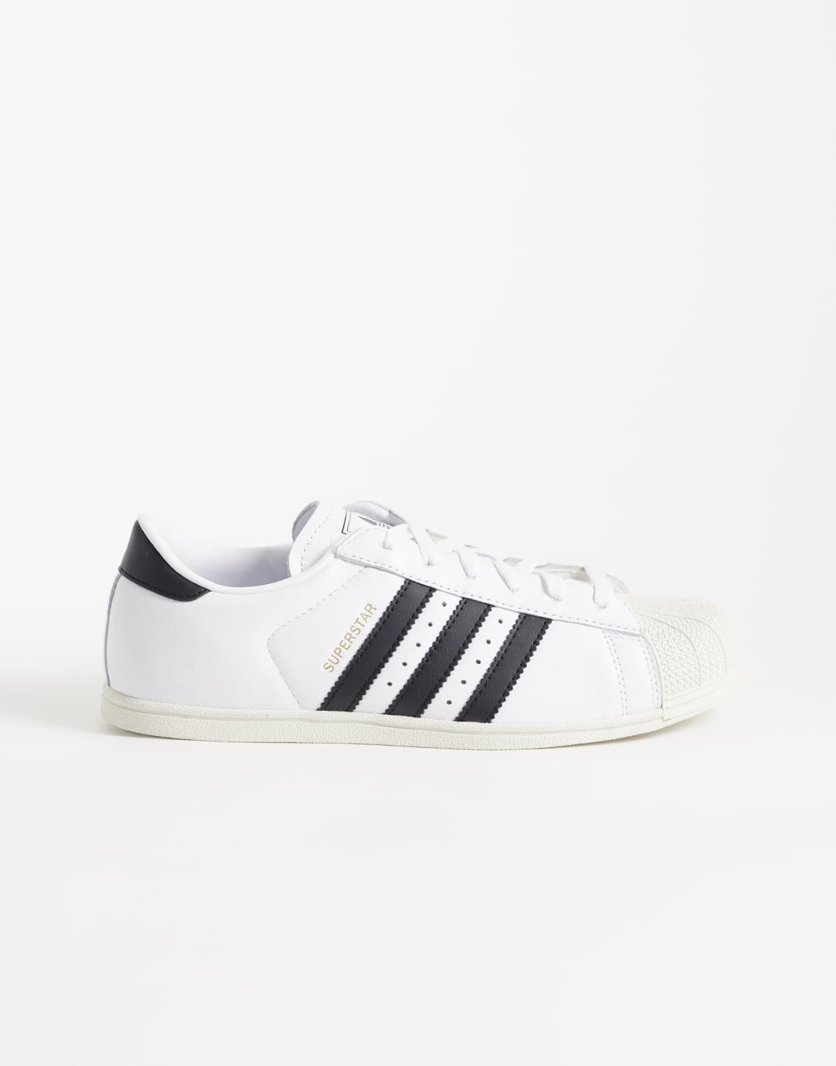 adidas Originals Superstar II lo pro trainers in white and black, front view