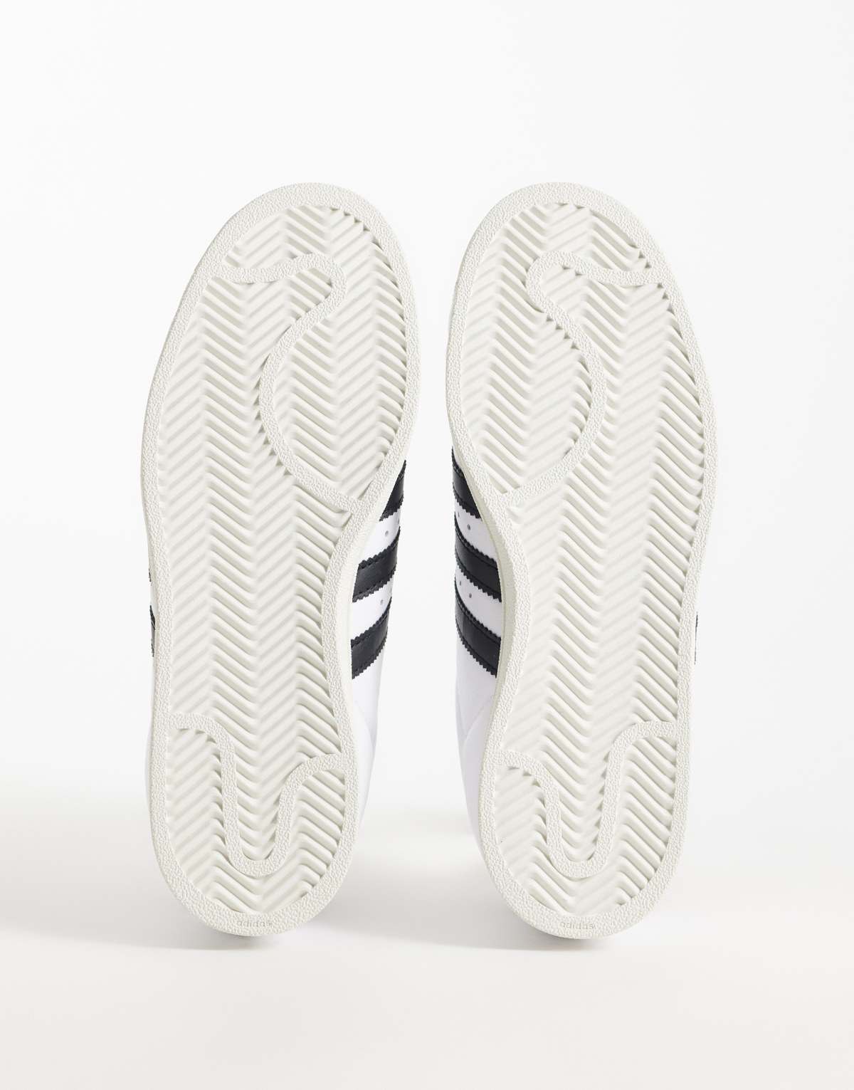 adidas Originals Superstar II lo pro trainers in white and black, sole view
