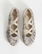 adidas Originals Ghostsprint ballet flat in snake print, pair top view