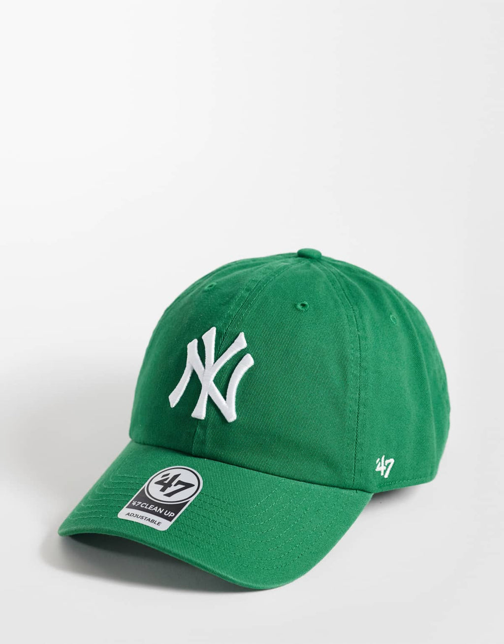 47 Brand NY Yankees Clean Up cap in mid green, front view