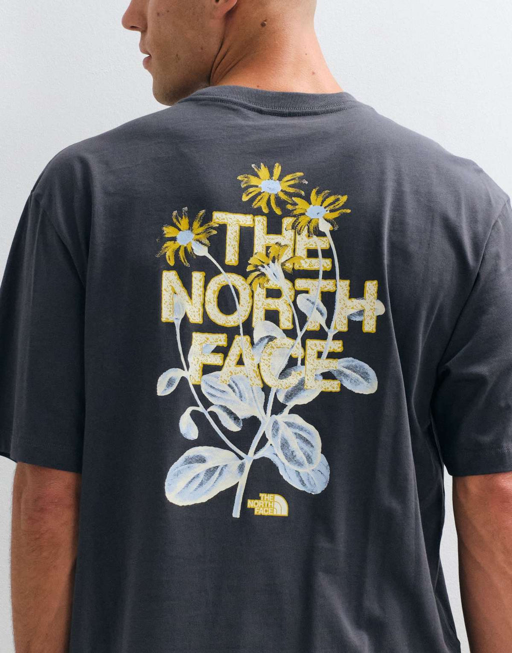 The North Face Flower Power oversized t-shirt in grey, alternate view