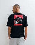 The North Face The Right Side oversized t-shirt in black, front view