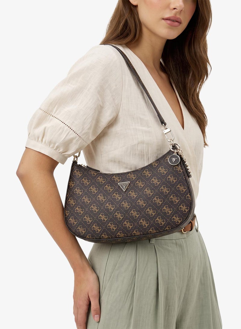Guess Noelle Logo Zip Through Shoulder Bag