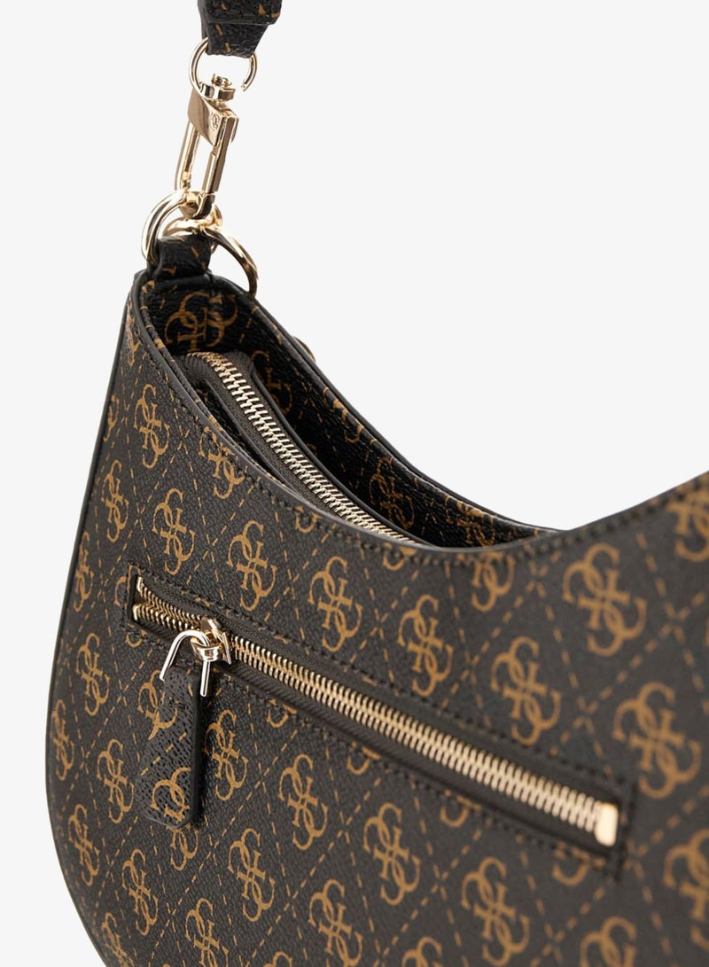 Guess Noelle Logo Zip Through Shoulder Bag