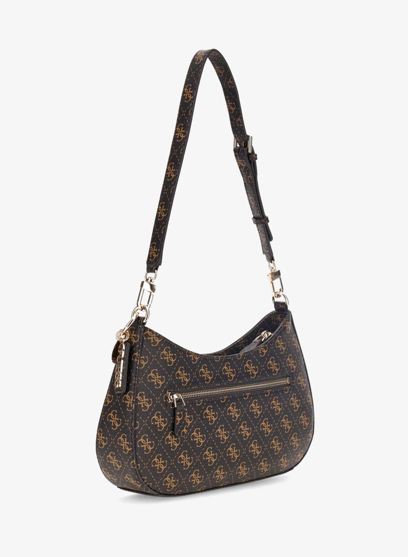 Guess Noelle Logo Zip Through Shoulder Bag
