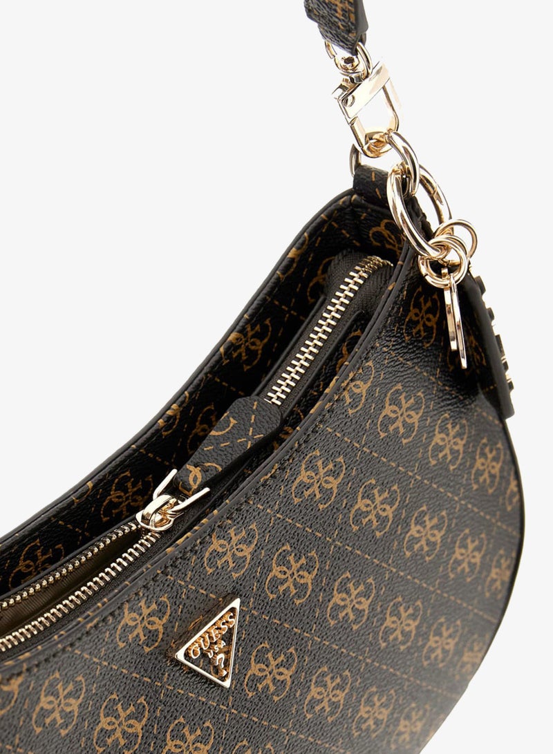 Guess Noelle Logo Zip Through Shoulder Bag
