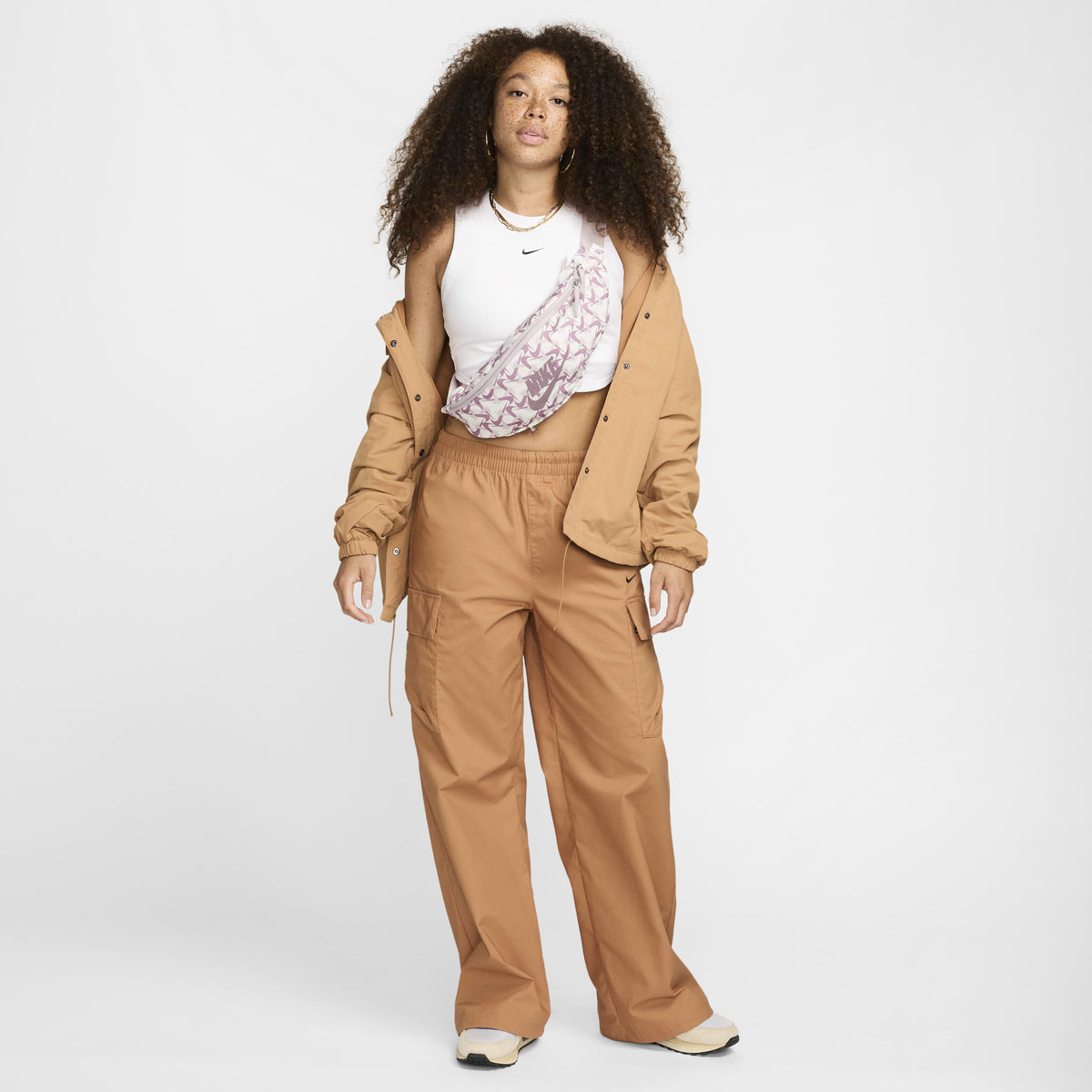 Nike Sportswear Everything Wovens mid-rise cargo trousers in flax, alternate view