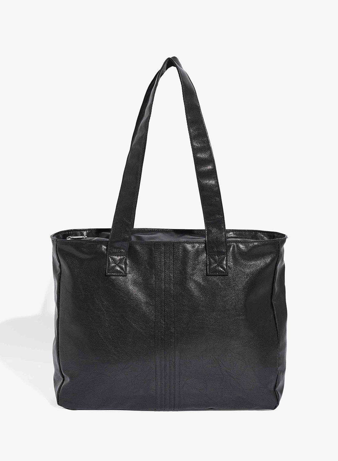 adidas Originals shopper metallic tote in black, view 2