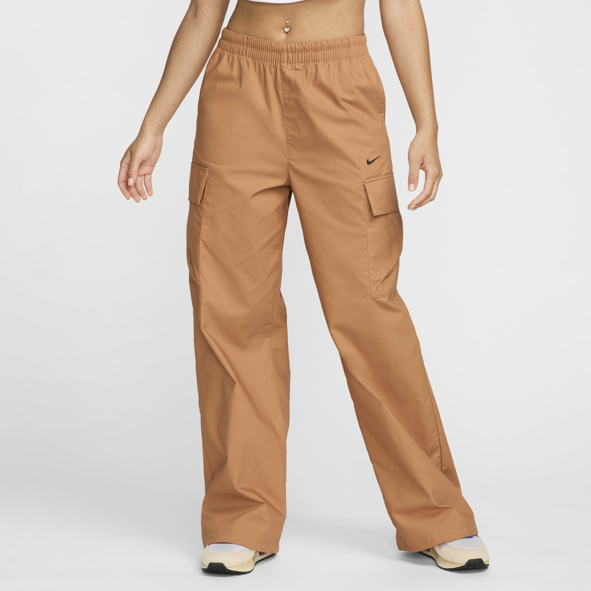 Nike Sportswear Everything Wovens mid-rise cargo trousers in flax, front view