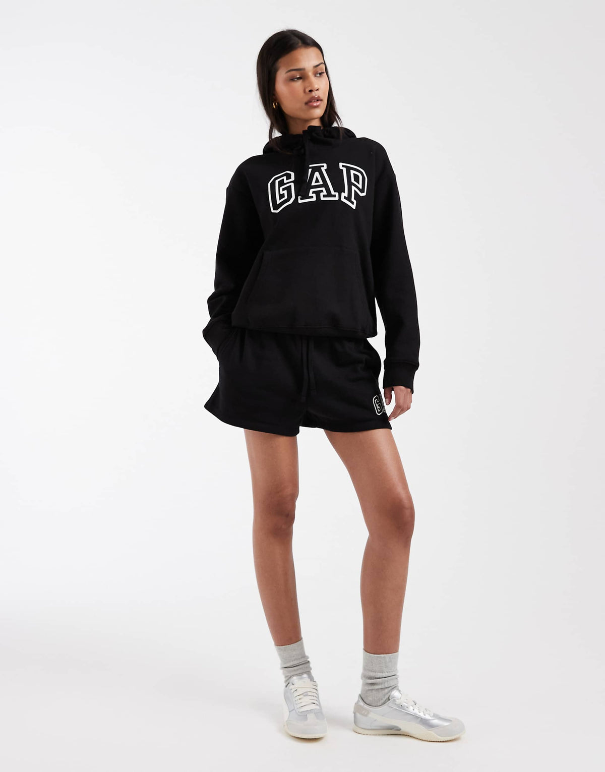 GAP oversized logo hoodie co-ord in black