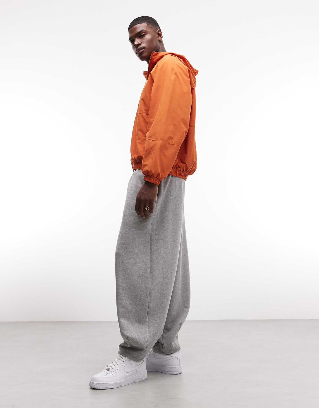 Nike Club French Terry oversized joggers in grey