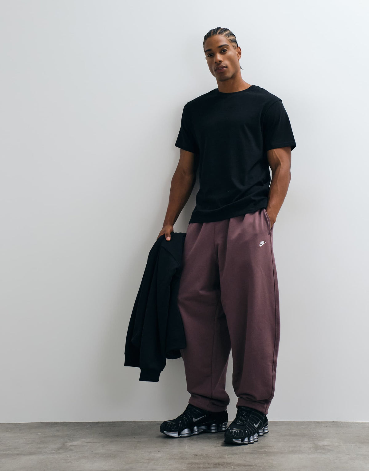 Nike Club French Terry oversized jogger in purple