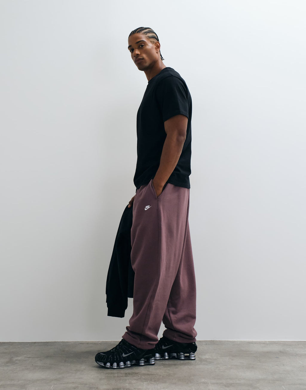 Nike Club French Terry oversized jogger in purple
