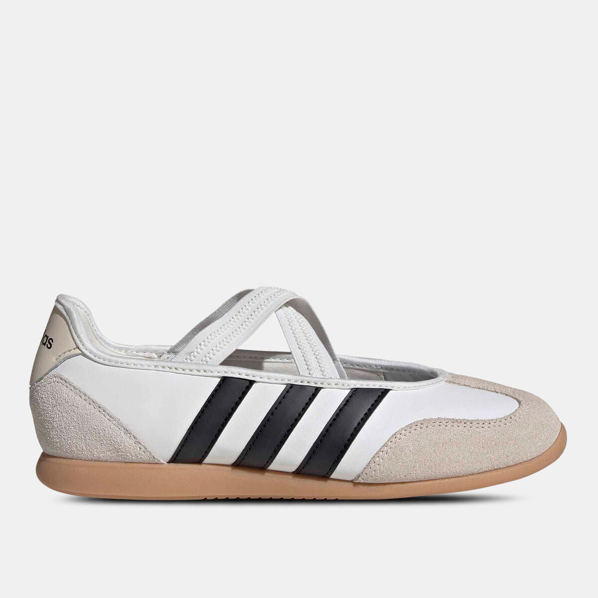 adidas Barreda Mary Jane shoes in white, front view