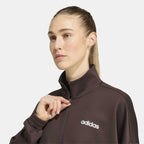 adidas Hyperglam crop track top in brown, alternate view