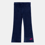 Nike Kids' Velour Leggings in blue, front view